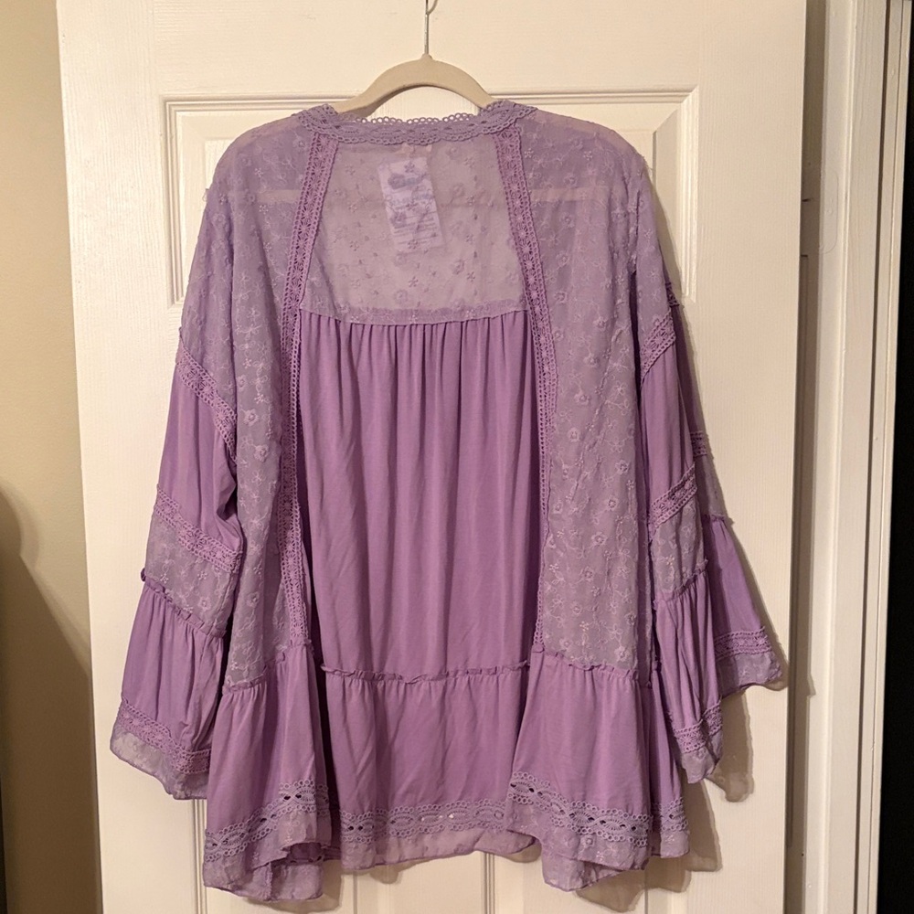 POL Lavender Lace Cardigan - Picture 6 of 8